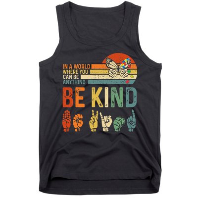 World Autism Awareness Day Hands Signs Autism Puzzle Tank Top