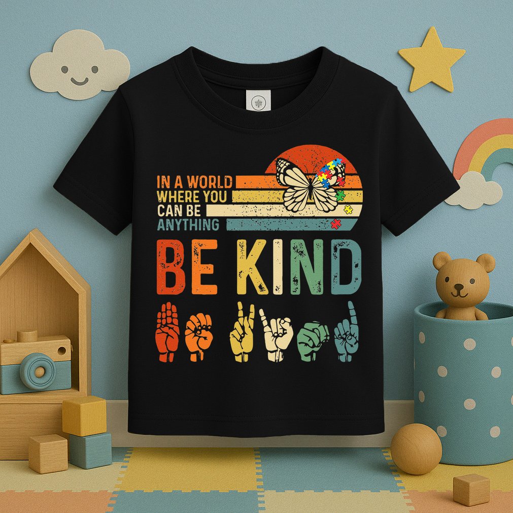 World Autism Awareness Day Hands Signs Autism Puzzle Toddler T-Shirt