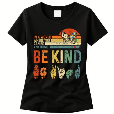 World Autism Awareness Day Hands Signs Autism Puzzle Womens T-Shirt
