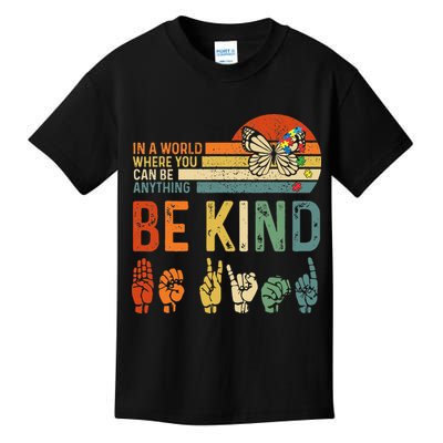 World Autism Awareness Day Hands Signs Autism Puzzle Kids T-Shirt