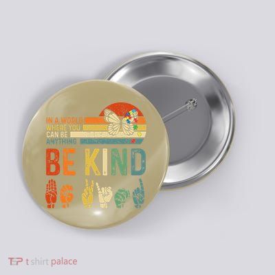 World Autism Awareness Day Hands Signs Autism Puzzle Button