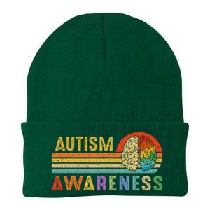 World Autism Awareness Neurodiversity Autistic April Sunset Knit Cap Winter Beanie