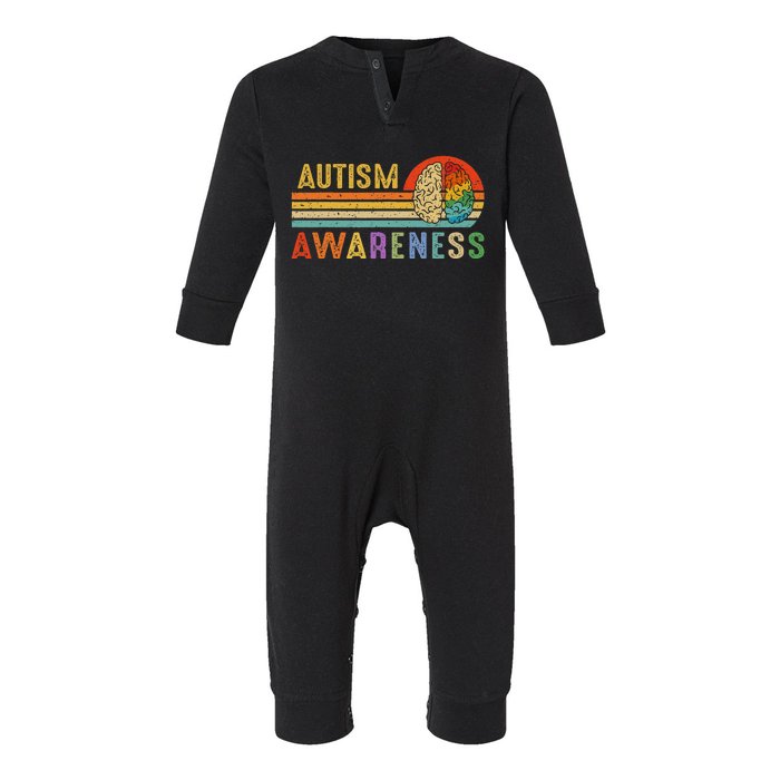 World Autism Awareness Neurodiversity Autistic April Sunset Infant Fleece One Piece