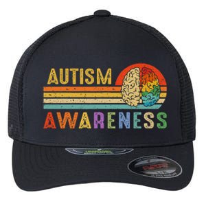 World Autism Awareness Neurodiversity Autistic April Sunset Flexfit Unipanel Trucker Cap