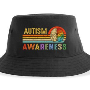 World Autism Awareness Neurodiversity Autistic April Sunset Sustainable Bucket Hat