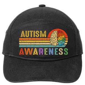 World Autism Awareness Neurodiversity Autistic April Sunset 7-Panel Snapback Hat