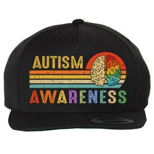 World Autism Awareness Neurodiversity Autistic April Sunset Wool Snapback Cap