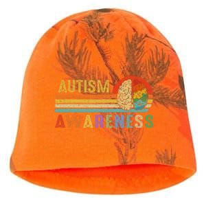 World Autism Awareness Neurodiversity Autistic April Sunset Kati - Camo Knit Beanie