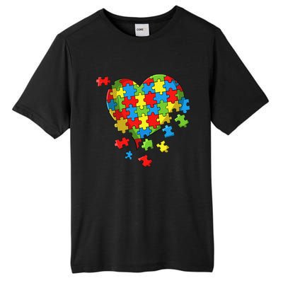 World Autism Awareness Day Heart Tall Fusion ChromaSoft Performance T-Shirt