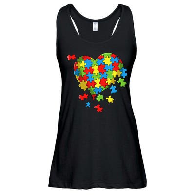 World Autism Awareness Day Heart Ladies Essential Flowy Tank