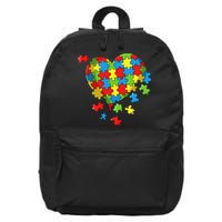 World Autism Awareness Day Heart 16 in Basic Backpack