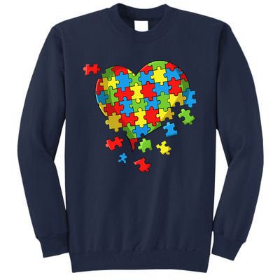 World Autism Awareness Day Heart Tall Sweatshirt