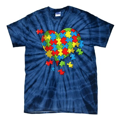 World Autism Awareness Day Heart Tie-Dye T-Shirt