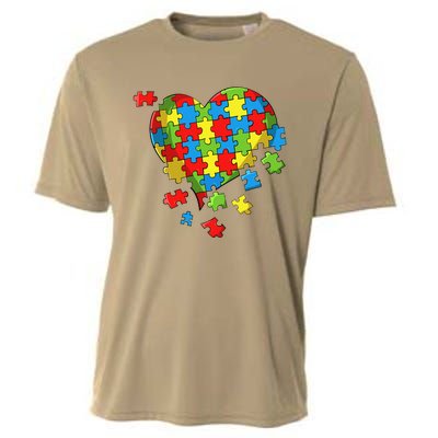 World Autism Awareness Day Heart Cooling Performance Crew T-Shirt