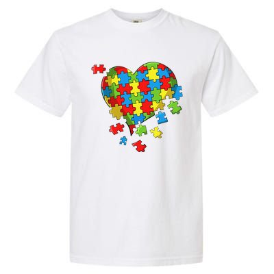 World Autism Awareness Day Heart Garment-Dyed Heavyweight T-Shirt