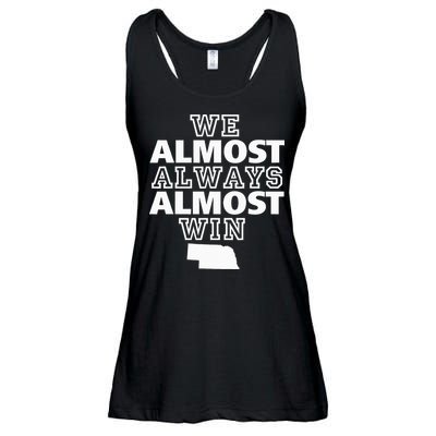 We Almost Always Almost Win Nebraska Map Funny Ladies Essential Flowy Tank