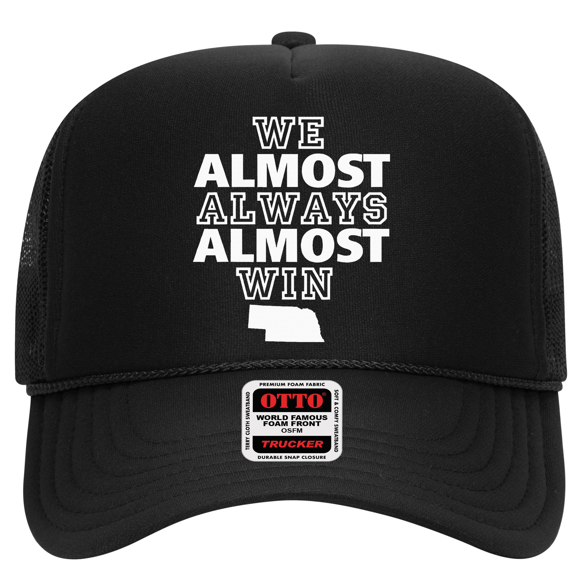 We Almost Always Almost Win Nebraska Map Funny Hat