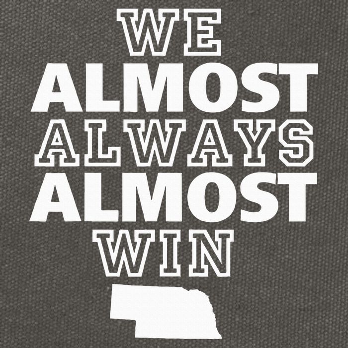 We Almost Always Almost Win Nebraska Map Funny Cotton Canvas Backpack