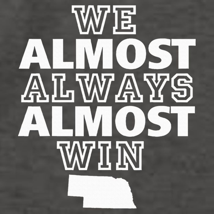 We Almost Always Almost Win Nebraska Map Funny Vector Backpack