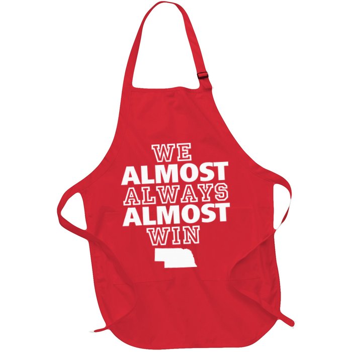 We Almost Always Almost Win Nebraska Map Funny Apron