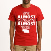 We Almost Always Almost Win Nebraska Map Funny Tall T-Shirt