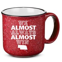 We Almost Always Almost Win Nebraska Map Funny 15oz Campfire Ceramic Mug