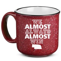 We Almost Always Almost Win Nebraska Map Funny 15oz Campfire Ceramic Mug