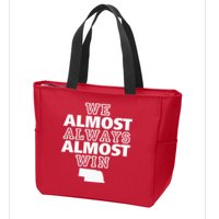 We Almost Always Almost Win Nebraska Map Funny Zip Tote Bag