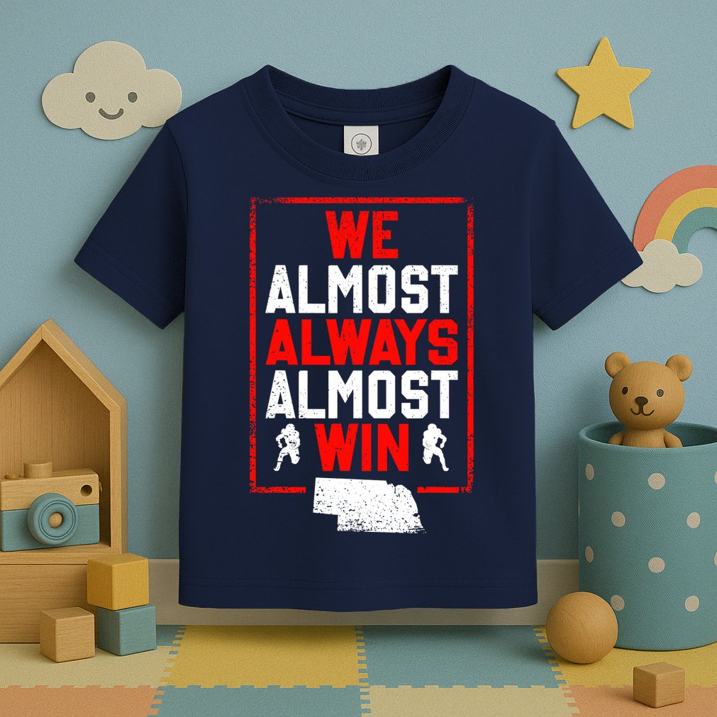 We Almost Always Almost Win Funny Nebraska Football Fans Toddler T-Shirt