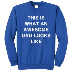 What An Awesome Dad Looks Like Papa Gift Fathercute Giftday Husband Gift Sweatshirt