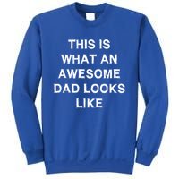 What An Awesome Dad Looks Like Papa Gift Fathercute Giftday Husband Gift Sweatshirt