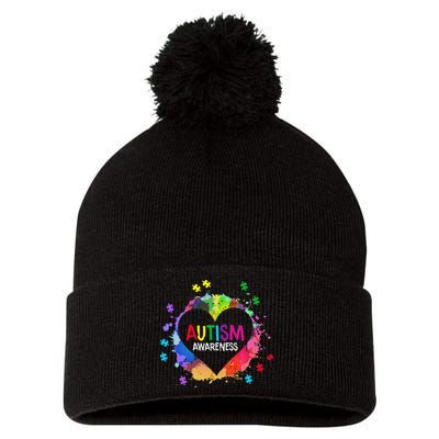 World Autism Awareness Day Pom Pom 12in Knit Beanie