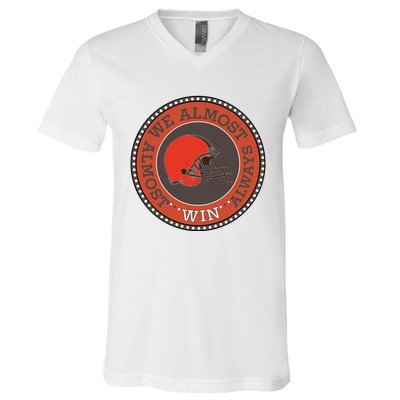 We Almost Always Almost Win Cleveland V-Neck T-Shirt