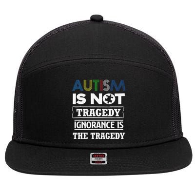 World Autism Awareness 7 Panel Mesh Trucker Snapback Hat