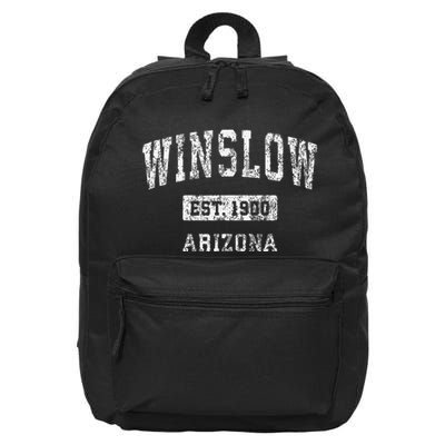 Winslow Arizona Az Vintage Established 16 in Basic Backpack