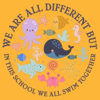 We Are All Different But In This School We All Swim Together Performance Shirt