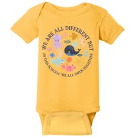 We Are All Different But In This School We All Swim Together Baby Bodysuit