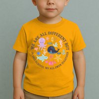 We Are All Different But In This School We All Swim Together Toddler T-Shirt