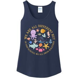 We Are All Different But In This School We All Swim Together Ladies Essential Tank