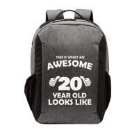 What An Awesome 20 Year Old Looks Like Birthday Bday Vector Backpack