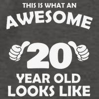 What An Awesome 20 Year Old Looks Like Birthday Bday Vector Backpack