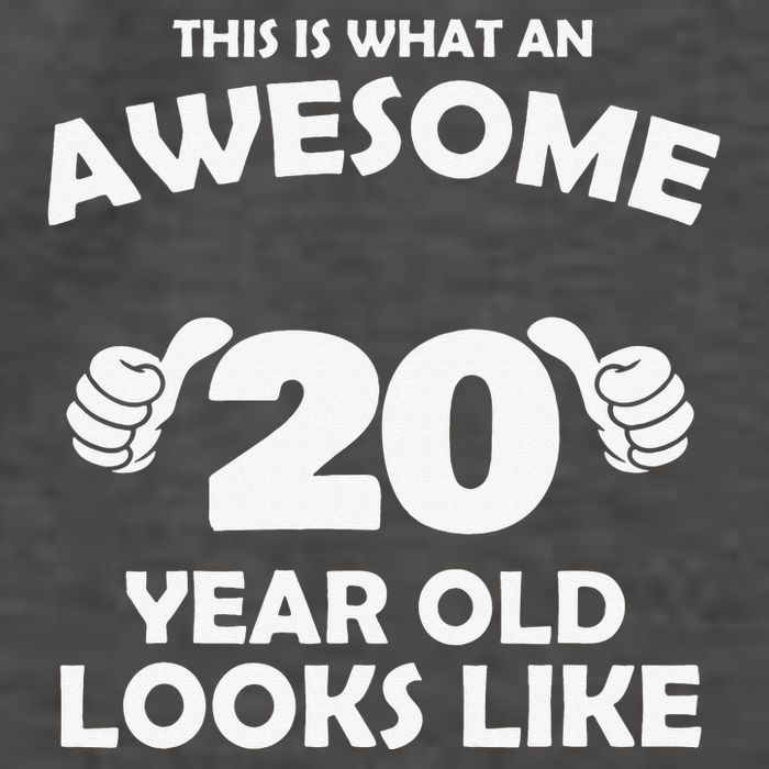 What An Awesome 20 Year Old Looks Like Birthday Bday Vector Backpack