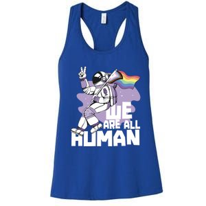 We Are All Hu Pride Gay Rainbow Proud Lgbtq Great Gift Women's Racerback Tank