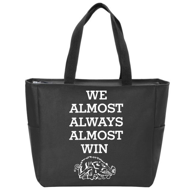 We Almost Always Almost Win Arkansas Zip Tote Bag