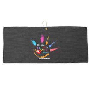 World Autism Awareness Day Be Kind ItS Ok To Be Different Gift Large Microfiber Waffle Golf Towel