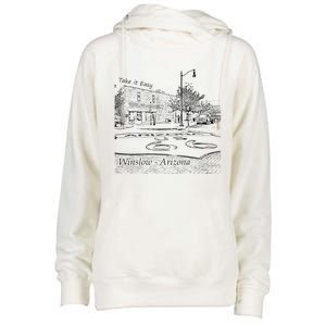 Winslow Arizona Az Us 66 Take It Easy Est. 1926 Mother Road Womens Funnel Neck Pullover Hood