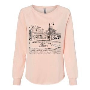 Winslow Arizona Az Us 66 Take It Easy Est. 1926 Mother Road Womens California Wash Sweatshirt