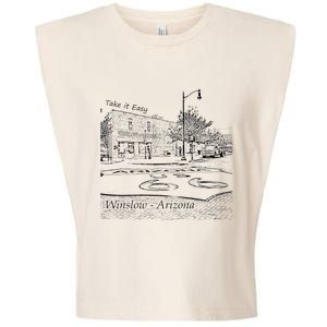 Winslow Arizona Az Us 66 Take It Easy Est. 1926 Mother Road Garment-Dyed Women's Muscle Tee