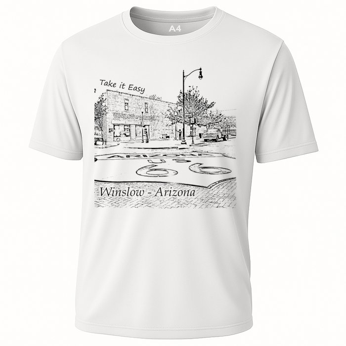 Winslow Arizona Az Us 66 Take It Easy Est. 1926 Mother Road Cooling Performance Crew T-Shirt