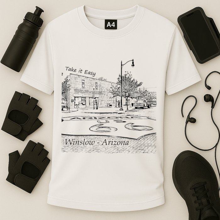 Winslow Arizona Az Us 66 Take It Easy Est. 1926 Mother Road Cooling Performance Crew T-Shirt